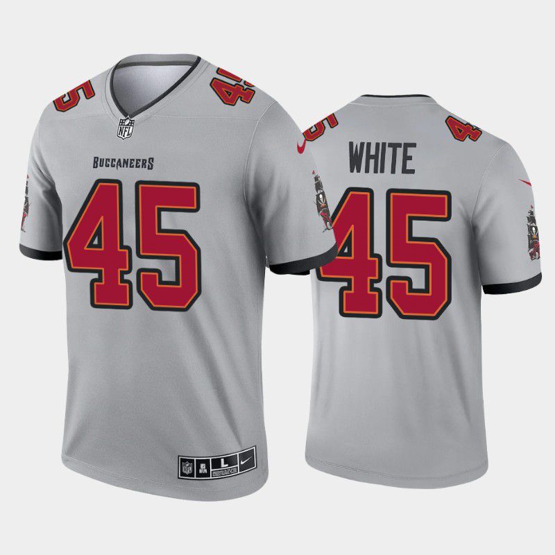 Men Tampa Bay Buccaneers 45 Devin White Nike Gray Inverted Legend NFL Jersey